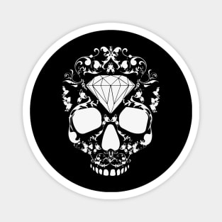 Diamond Skull Skull Head Bones Floral Tribal Gift Magnet